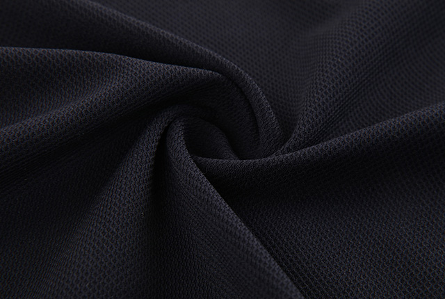 Marineblauer Rayon/Nylon-Strickstoff mit Wellenlinien für Herren- und Damenoberteil HLKO22013